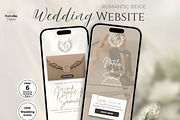 Beige Wedding Website Invitation, a Landing Page Template by Everyday Perfection (Thumbnail 1 of 13)