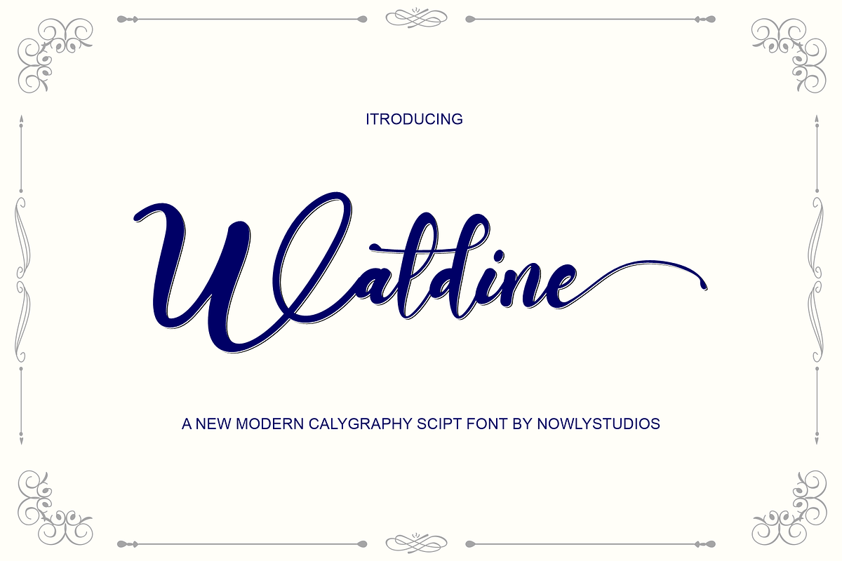 Waldine, a Handwritten Font by Nowlystudios (Photo 1 of 8)