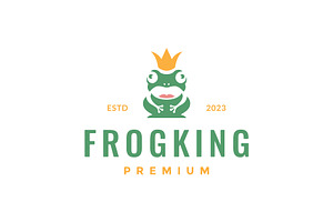 green frog amphibian animal logo, a Branding & Logo Template by devastd