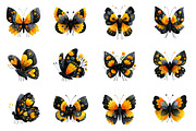 Watercolor Folk Art Butterfly Clipar, an Illustration by Dream Creation (Thumbnail 2 of 4)