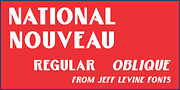 National Nouveau JNL, a Font by Jeff Levine Fonts (Thumbnail 1 of 5)