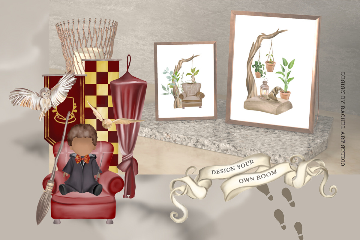 Wizarding Red House in Christmas, an Illustration by Rachel Art Studio (Photo 4 of 10)