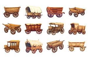 Wooden Cart Set. Wild West Farm