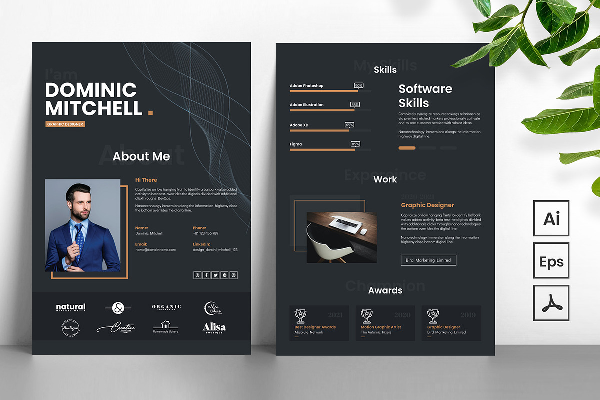 Creative Resume Design, a Resume Template by VictorThemes