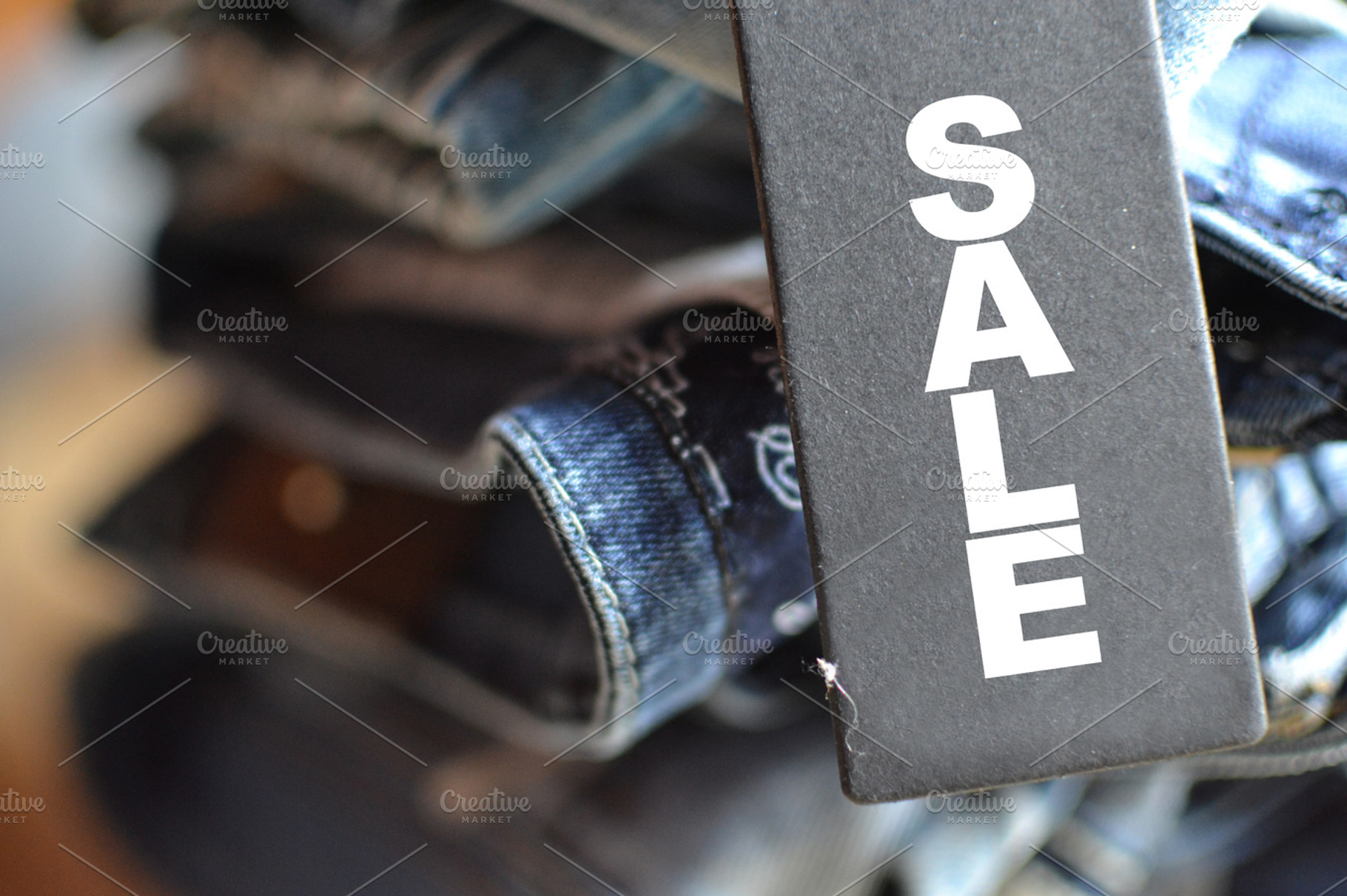 Jeans with the SALE tag