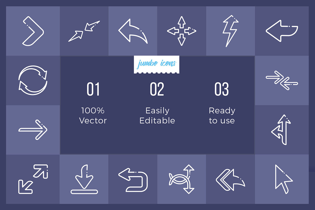 Arrow Line Vector Icons V2, an Outline Icon by Jumbo Icons (Photo 2 of 5)