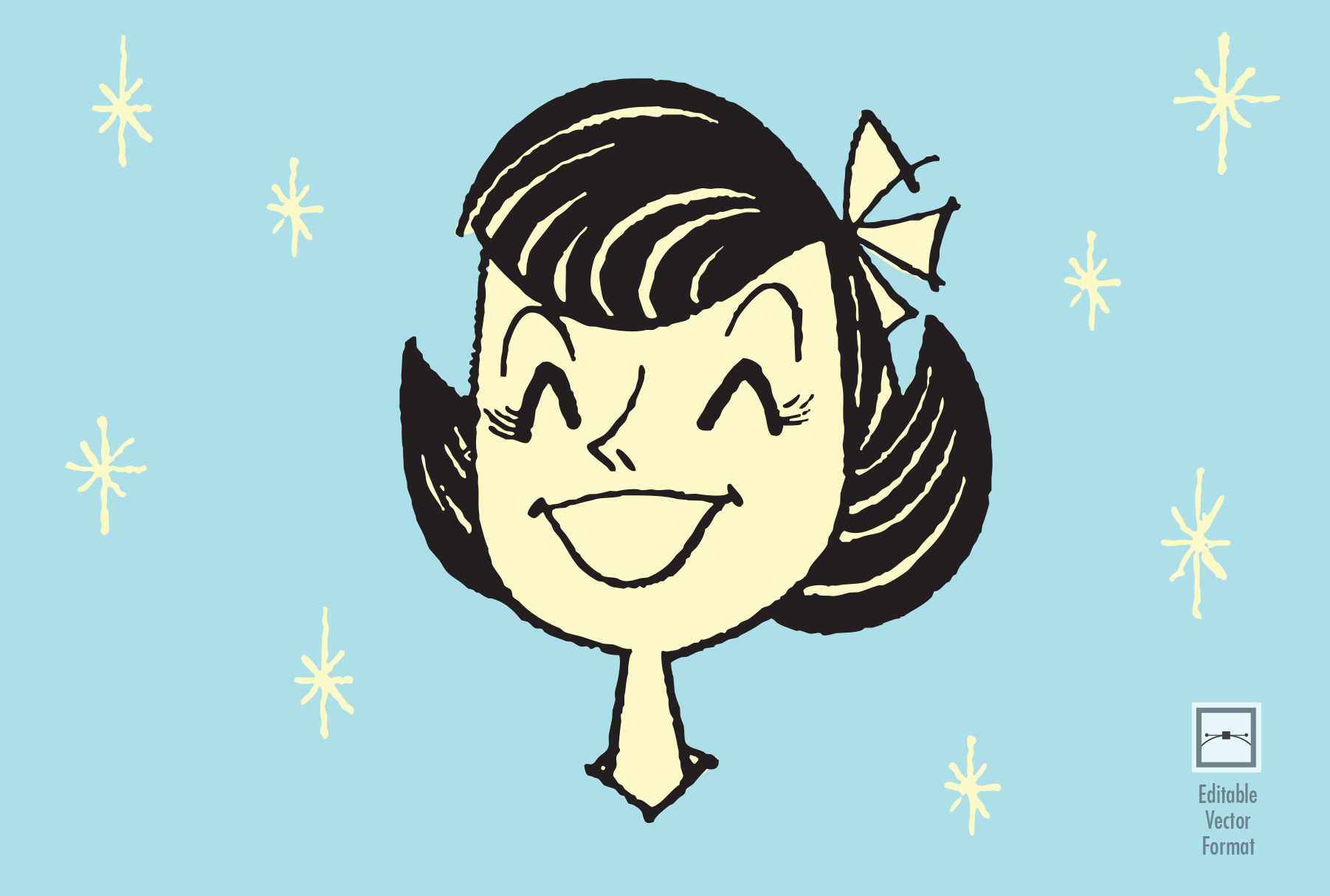 Happy Homemaker (vector), an Illustration by Paper Moon Graphic Supply