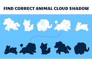 Children puzzle game find correct, an Education Illustration by LadadikArt