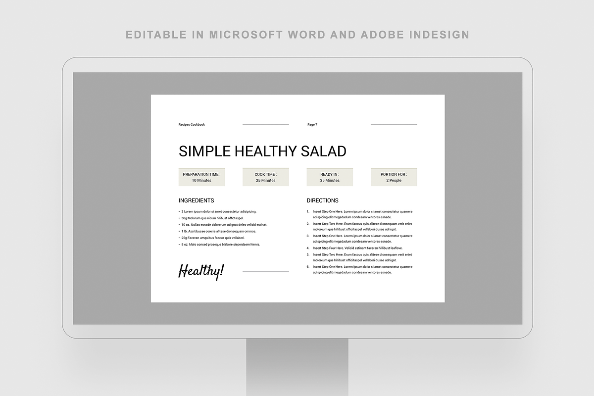 Cookbook / Recipe Book | Word & Indd, a Brochure Template by Leaflove (Photo 10 of 10)