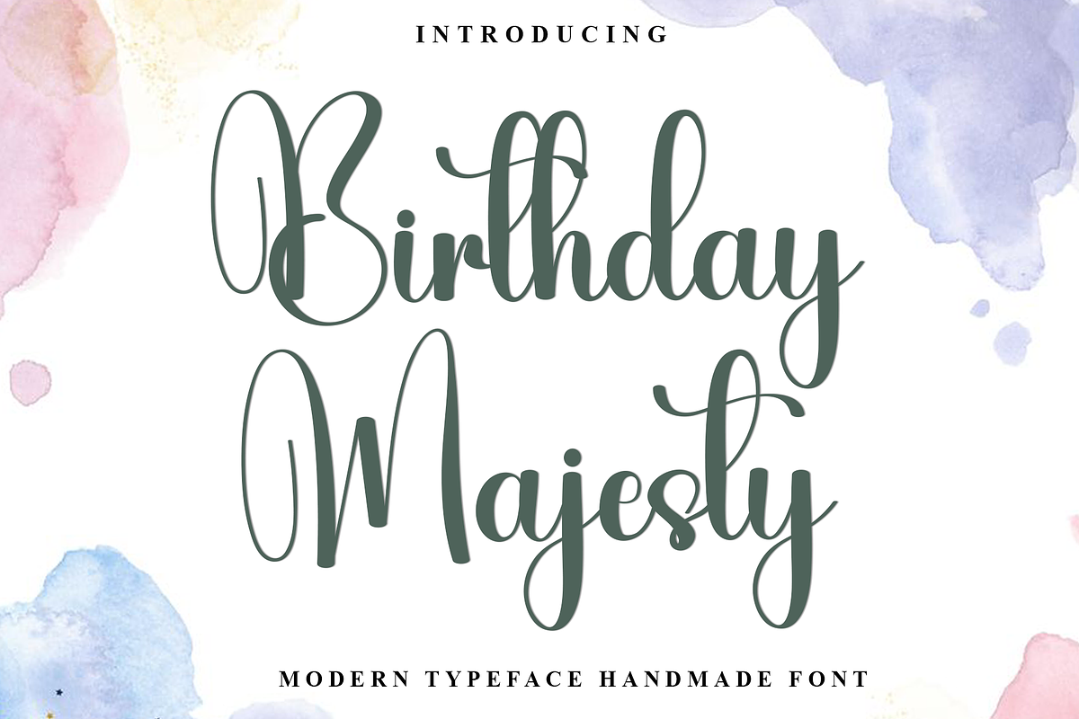 Birthday Majesty, a Handwritten Font by FreshTypeINK (Photo 1 of 8)