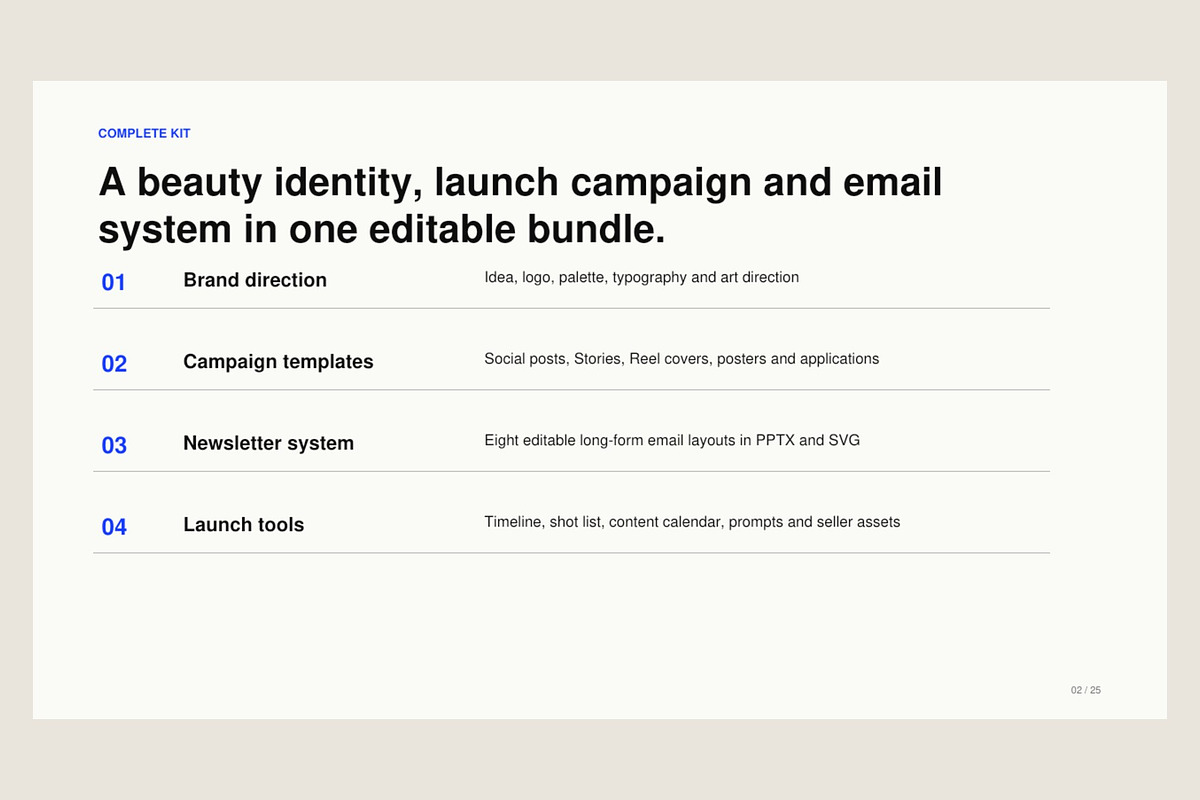 Brutalist Beauty Brand Campaign Kit, a Marketing Template by Dani Shami (Photo 2 of 8)