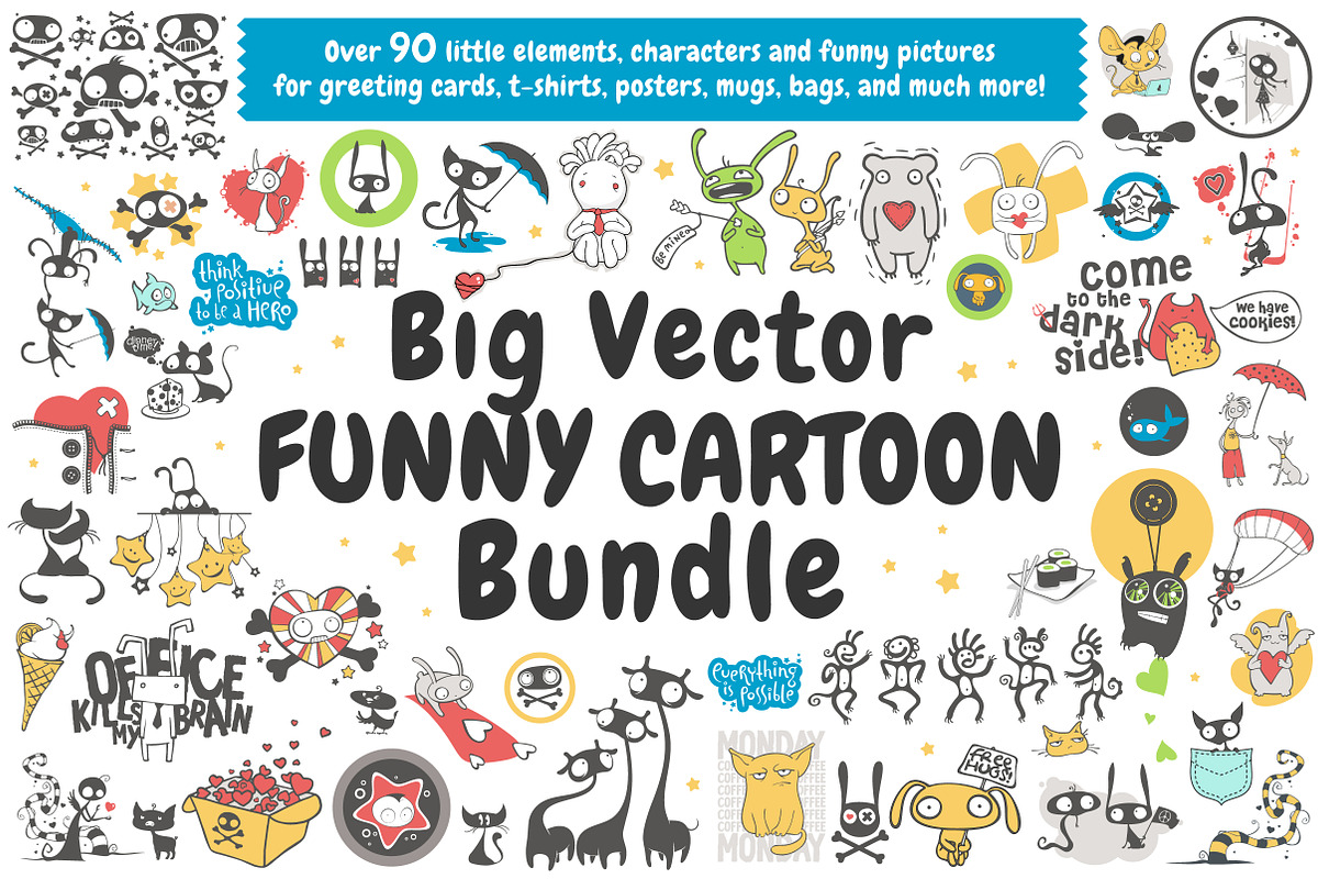 Vector Cartoon Bundle, a Decorative Illustration by Nina's Illustration Shop (Photo 1 of 6)