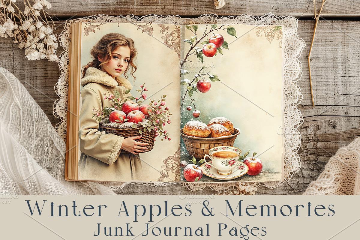 Winter Apples & Memories Journal, a Seasonal Illustration by GalaDesign03 (Photo 1 of 8)