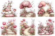 Spring Flowers Pathway Clipart, an Illustration by Daily.Designs (Thumbnail 6 of 8)