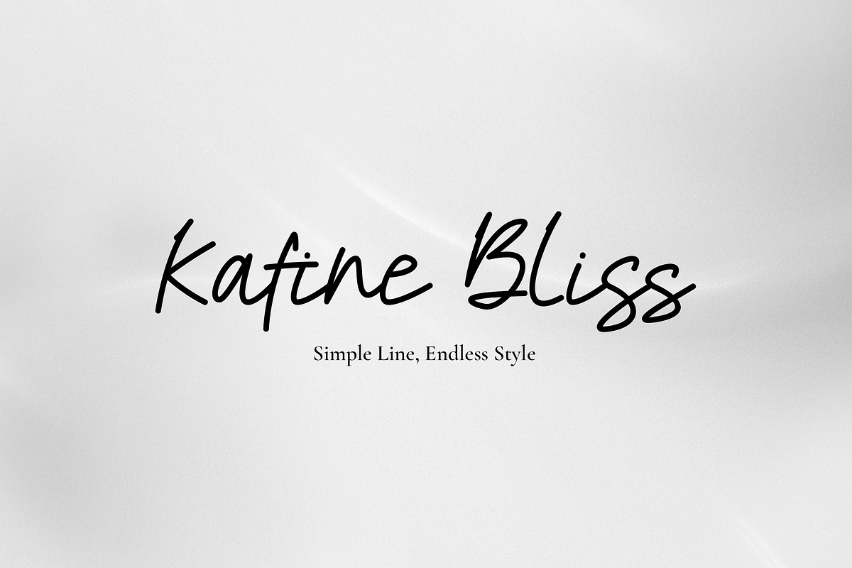 Kafine Bliss - Monoline Font, a Handwritten Font by Fontcastle (Photo 1 of 5)