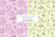 Fig Botanical Seamless Pattern, a Decorative Illustration by FDR Studio (Thumbnail 1 of 2)