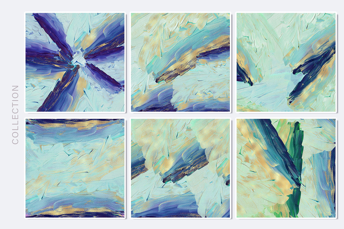 Turquoise & Gold Acrylic Backgrounds, a Texture Graphic by Suna Kosem (Photo 7 of 14)