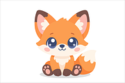 Cute Kawaii Fox Sitting Cartoon, an Animal Illustration by Artpon Illustration (Thumbnail 2 of 3)