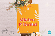 Colorful Retro Wedding Welcome Sign, an Invitation Template by StudioVonBraitenberg (Thumbnail 3 of 7)