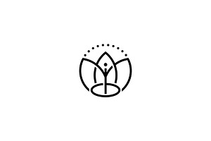 flower man logo, a Branding & Logo Template by ZHR Creative