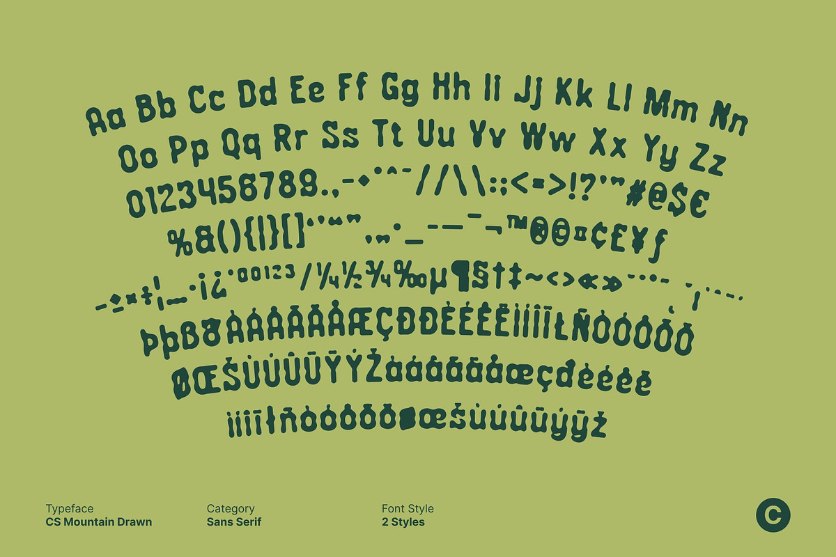 CS Mountain Drawn, a Sans Serif Font by Craft Supply Co. (Photo 8 of 8)