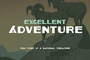 Excellent Adventure, a Font by Doug Penick (Thumbnail 1 of 3)
