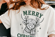 Funny Christmas Highland Cow, a Seasonal Illustration by DreamCafeArt (Thumbnail 3 of 7)