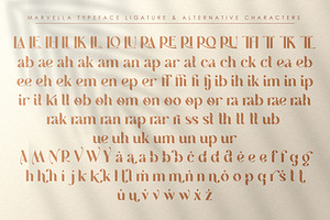 Marvella Ligature Typeface