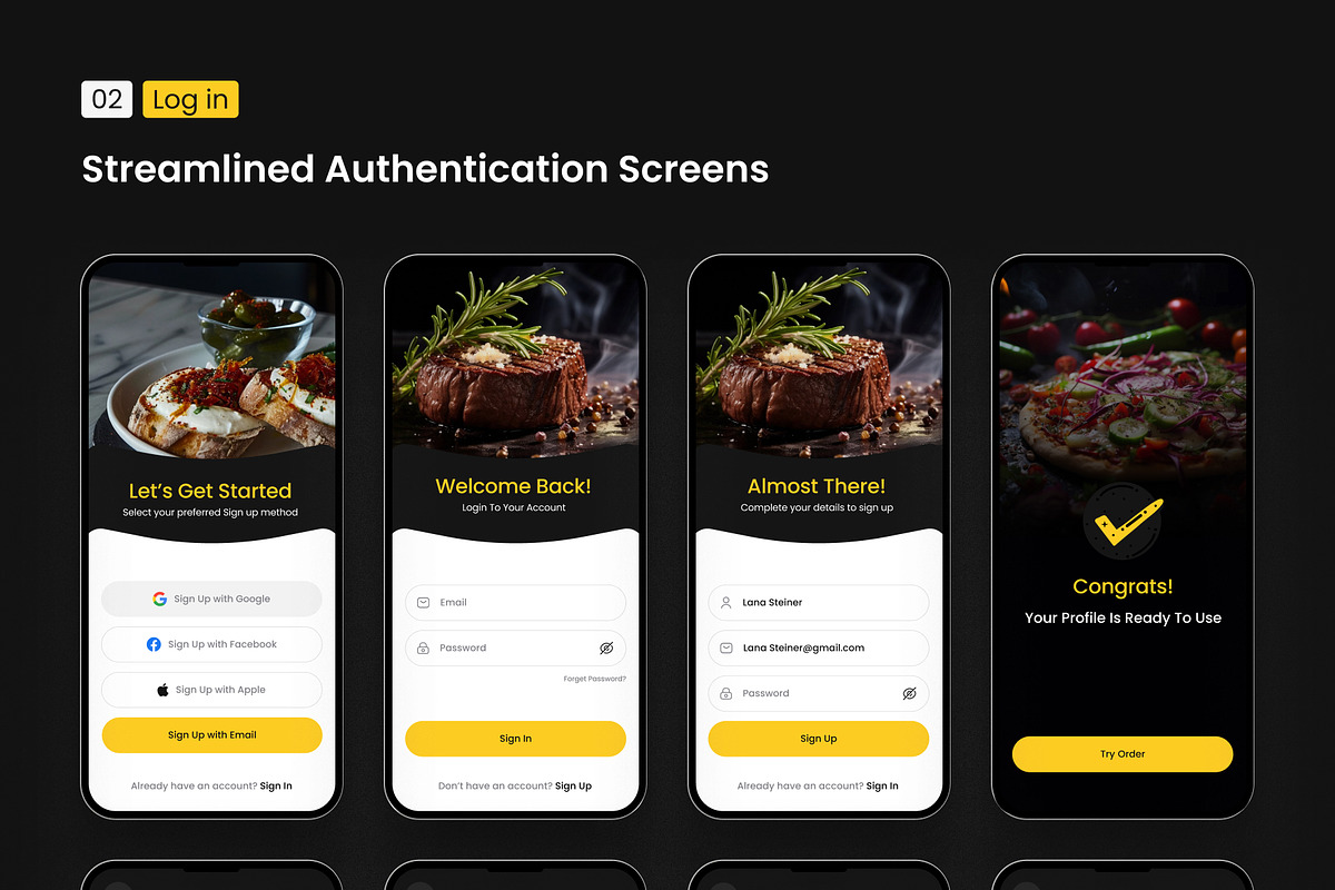 Yumgo – Food Delivery Mobile App UI, an UI Kit Template by Brickclay (Photo 14 of 19)