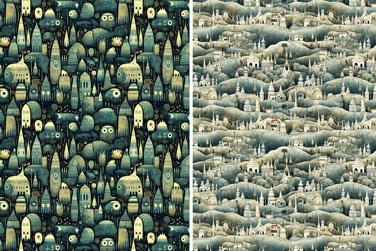 Seamless patterns soft neutral color, a Pattern Graphic by Bubert Art