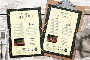 Art Deco Menu Templates