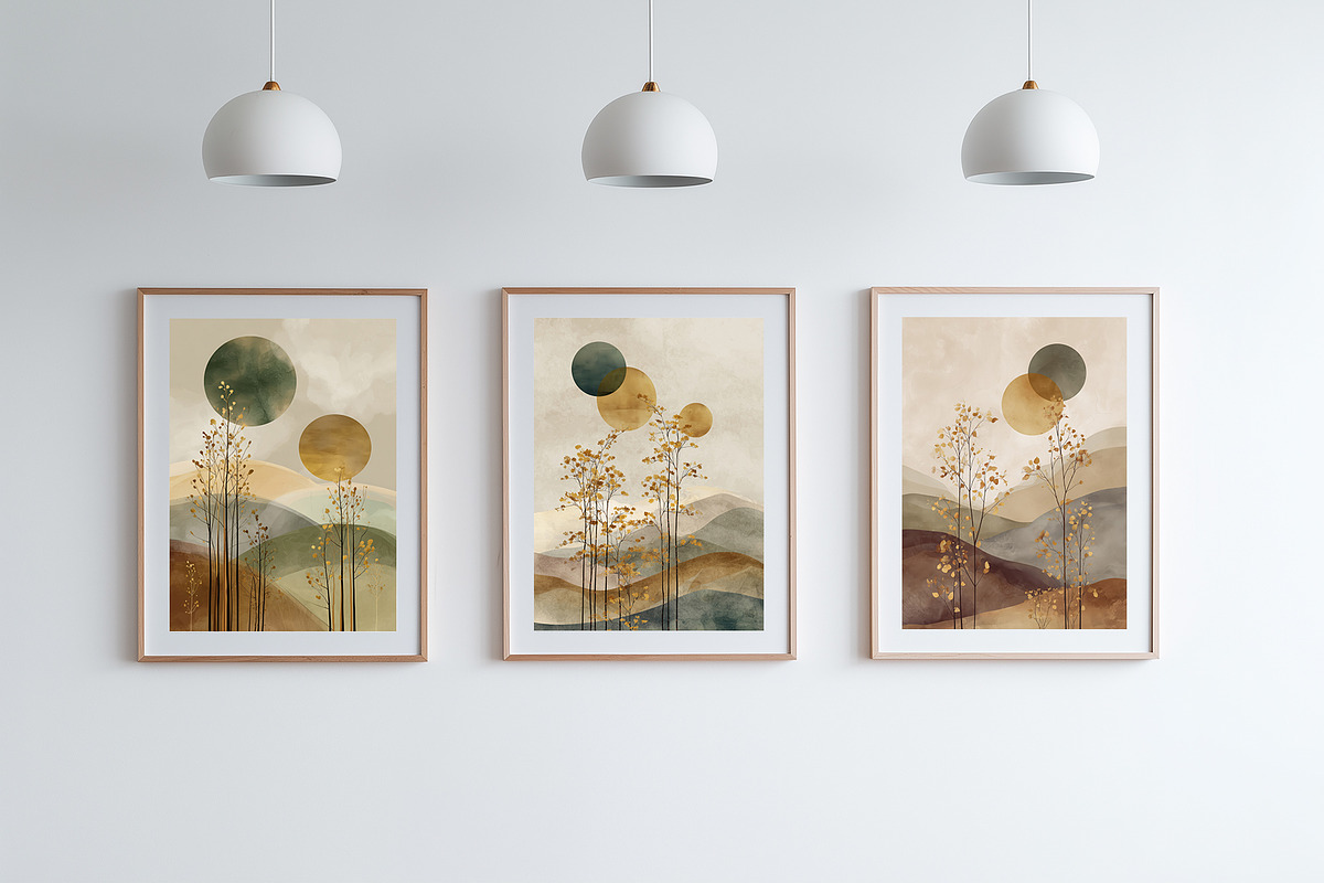 Modern Nature Landscape Illustration, a Decorative Illustration by Housui Patterns (Photo 7 of 12)