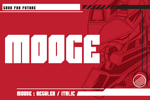 MOOGE (futuristic font)