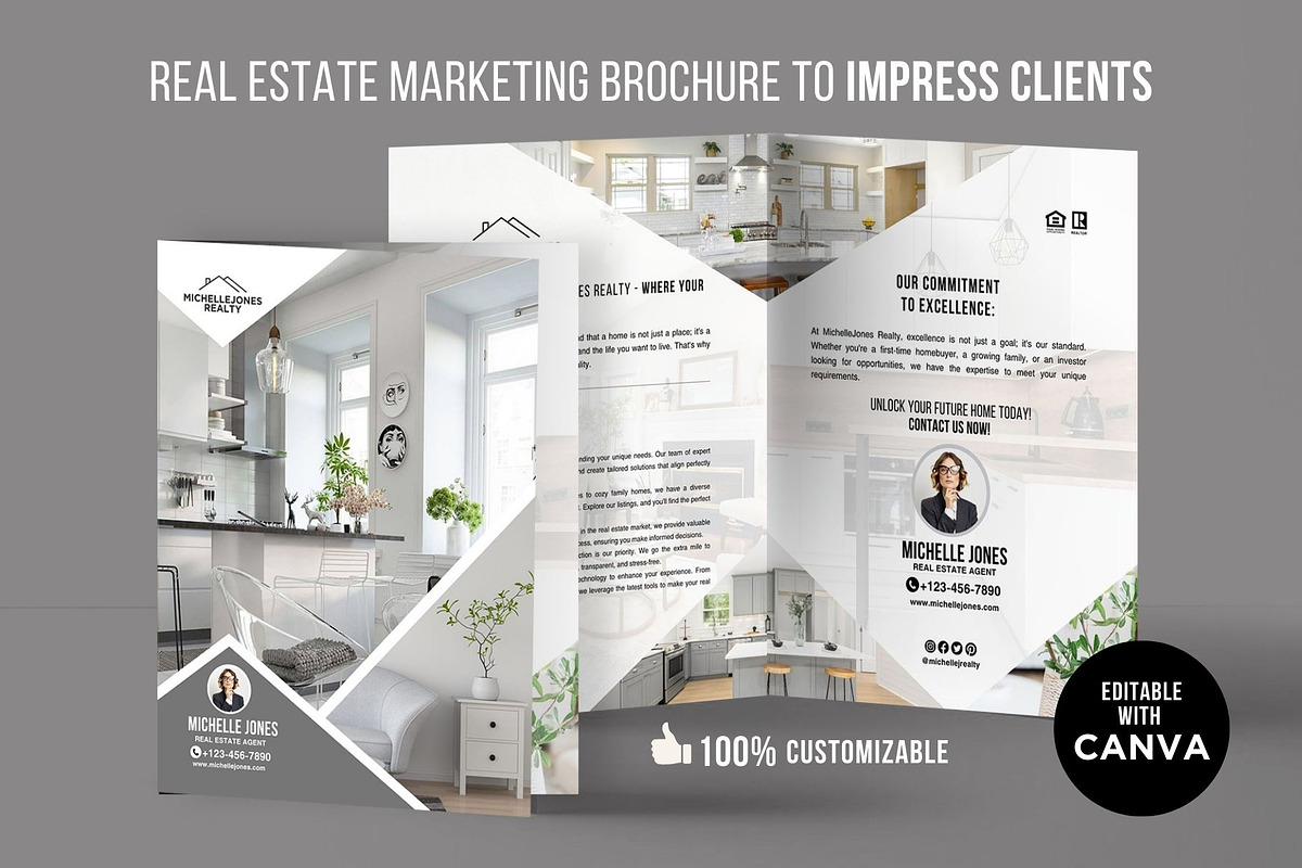 Luxury Realtor Introduction Brochure, a Brochure Template by CreativeVinesStore (Photo 4 of 7)