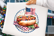 Watercolor 4th Of July Clipart, an Illustration by SinaCreation (Thumbnail 7 of 9)
