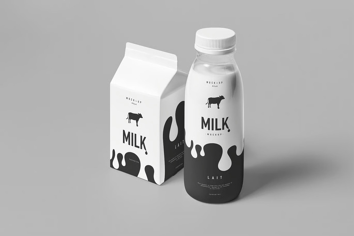 Milk Mock-up, a Packaging Mockup by zippypixelstudio (Photo 8 of 10)