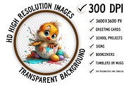 Whimsical Easter Funny Chick Clipart, an Illustration by Craft Nest (Thumbnail 2 of 11)