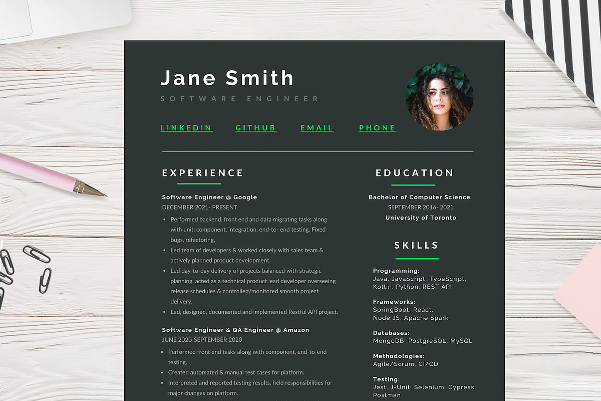 Professional Resume Template, a Resume Template by themosaic.design (Photo 5 of 5)