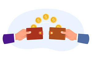 Financial transaction to transfer, a Finance Illustration by Vectorbuum