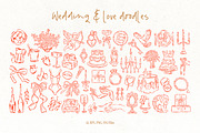 Whimsical love and wedding doodles, an Object Graphic by DesignThatMatters (Thumbnail 3 of 11)