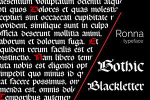 Blackletter Gothic Font Ronna