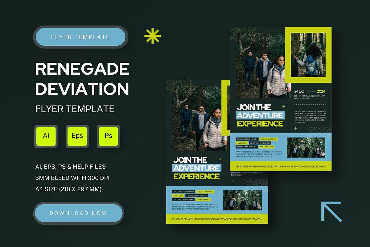 Renegade Deviation - Flyer Template, a Flyer Template by StreaksideStd (Photo 1 of 3)