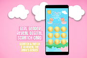 Girl Gender Reveal Scratch Card, a Social Media Template by SunshineStudioBoutique (Thumbnail 1 of 8)