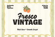 Fresco Vintage – Authentic Retro Duo, a Script Font by Creacy Studio (Thumbnail 1 of 10)