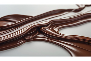 Close-up of smooth melted chocolate, an Illustration by tilialucida