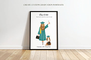 Graduation Girl with Dog Clipart Set, a Person Illustration by ColorfulPT (Thumbnail 3 of 9)