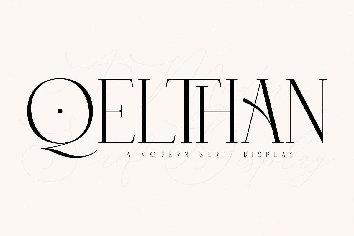 Qelthan A Modern Serif Display, a Serif Font by Storytype Studio (Photo 1 of 15)