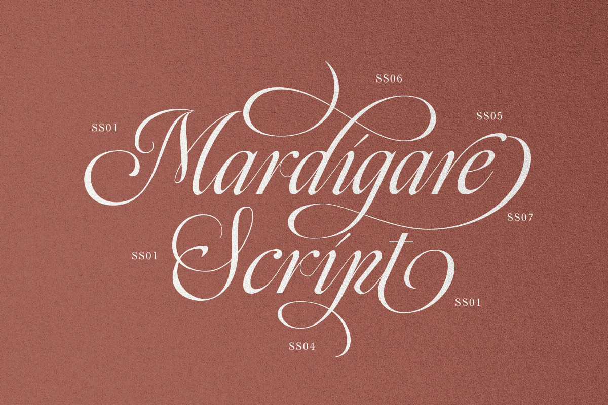 Mardigare - Luxury Script, a Script Font by Sarid Ezra (Photo 8 of 11)
