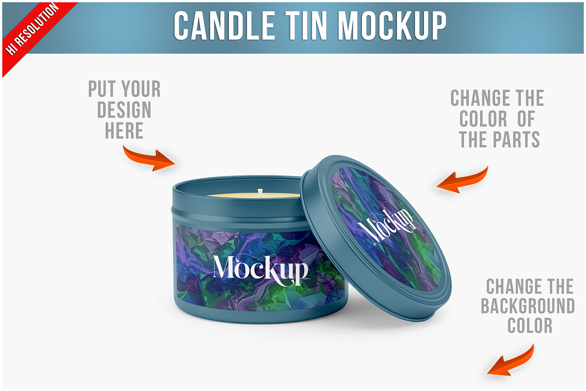 Candle Tin Mockup PSD, a Product Mockup by Bruno's Shop (Photo 1 of 4)