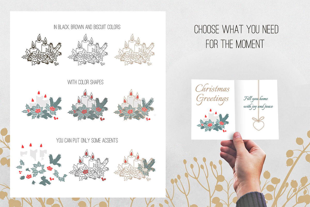 Modest Christmas collection, a Decorative Illustration by statica (Photo 7 of 10)